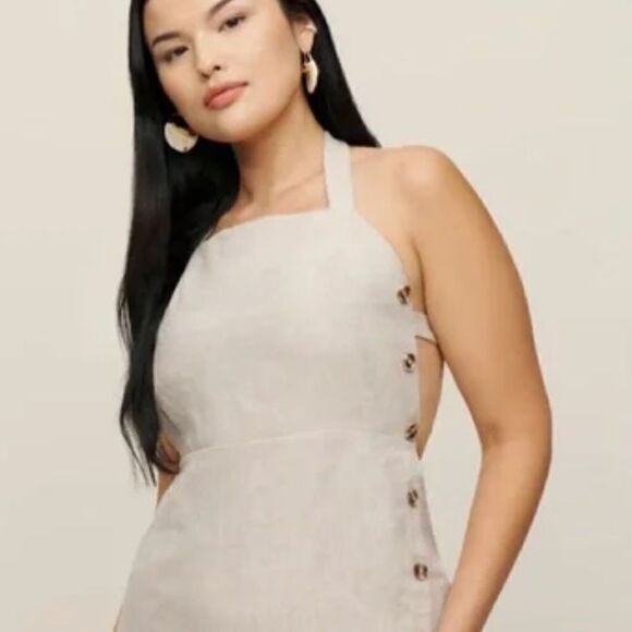 NWT Reformation Mar linen dress size 10 - Picture 2 of 5